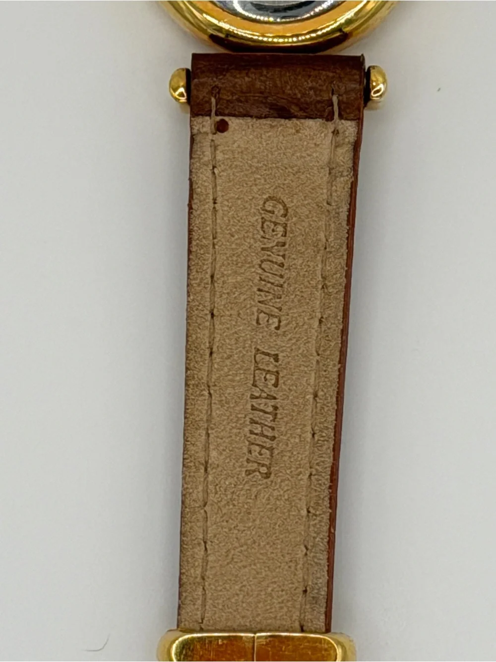 Anne Klein Gold Tone Case Brown Leather Strap Women's Watch